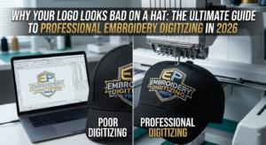Professional Embroidery Digitizing in 2026: Why Your Logo Looks Bad on a Hat?