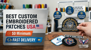 Best Custom Embroidered Patches USA — No Minimum | Fast Delivery